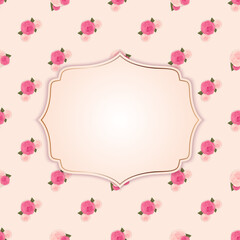 Cute Flower Background with Frame. Illustration