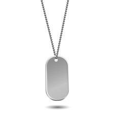 Fototapeta premium Military ID Tag Army Medallion.
