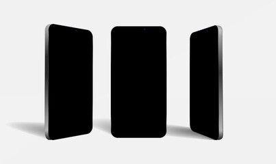 New Smartphone perspective realistic mockup. illustration.