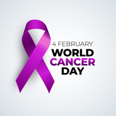 4 February World Cancer Day Medical Background Illustration