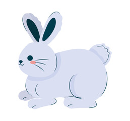 Fototapeta na wymiar blue bunny illustration