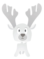 Cute deer icon. vector illustration