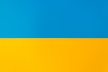 National flag of independence Ukraine. Freedom blue color above is the sky, energizing yellow below is the wheat field.