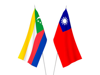 Taiwan and Union of the Comoros flags