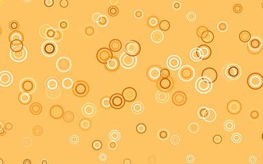 Light Orange vector pattern with spheres.