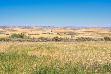 Fototapeta na wymiar Desert landscape of the Bárdenas Reales. Navarra, Spain