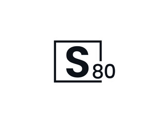S80, 80S Initial letter logo