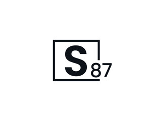 S87, 87S Initial letter logo
