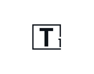 T1, 1T Initial letter logo