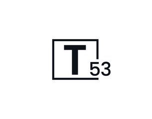 T53, 53T Initial letter logo