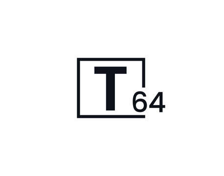 T64, 64T Initial letter logo