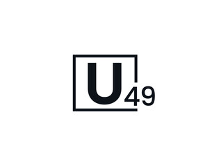Obraz premium U49, 49U Initial letter logo