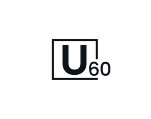 U60, 60U Initial letter logo