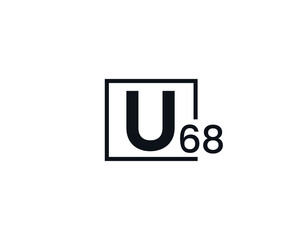 U68, 68U Initial letter logo