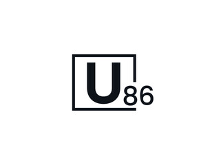 U86, 86U Initial letter logo