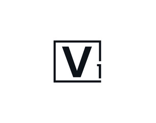 V1, 1V Initial letter logo