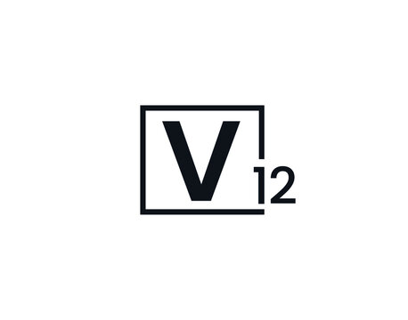 V12, 12V Initial letter logo