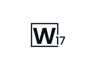 W17, 17W Initial letter logo