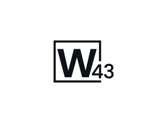 W43, 43W Initial letter logo