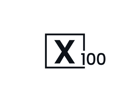 X100, 100X Initial letter logo
