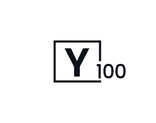 Y100, 100Y Initial letter logo