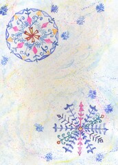 Decorative snowflakes art
