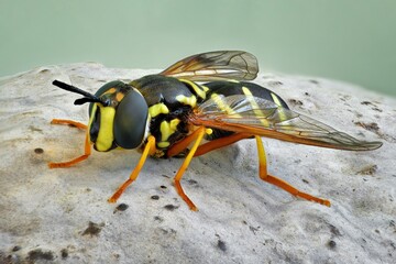 wasp on a white background
