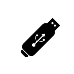 USB Flash Drive Icon Vector Illustration Flat Design