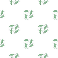 Oak leaf seamless pattern. Plant background.