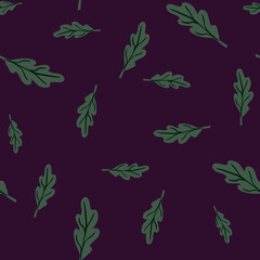 Oak leaf seamless pattern. Plant background.
