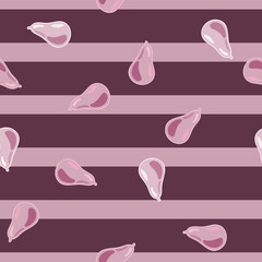 Abstract pear seamless pattern. Decorative background fruits.
