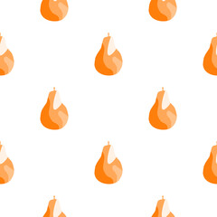 Creative pears seamless pattern. Abstract summer fruit background.