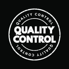 Fototapeta na wymiar Quality Control text stamp, concept background