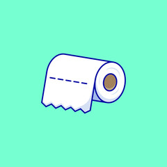 Roll tissue paper cartoon vector