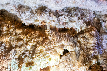 Beautiful underground detail of the Bellamar Caves in Matanzas, Cuba