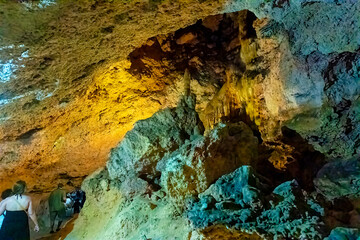 Fototapeta na wymiar Beautiful underground detail of the Bellamar Caves in Matanzas, Cuba
