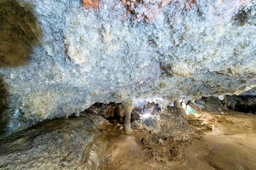 Beautiful underground detail of the Bellamar Caves in Matanzas, Cuba