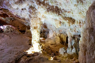 Beautiful underground detail of the Bellamar Caves in Matanzas, Cuba