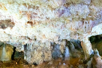 Beautiful underground detail of the Bellamar Caves in Matanzas, Cuba