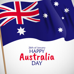 Obraz na płótnie Canvas 26 January Happy Australia Day. Illustration.