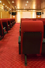 Interior of a small cinema or viewing room