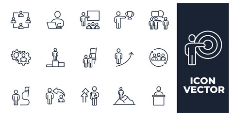 set of Business People elements symbol template for graphic and web design collection logo vector illustration