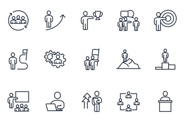 set of Business People elements symbol template for graphic and web design collection logo vector illustration