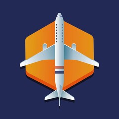 Vector illustration of plane template