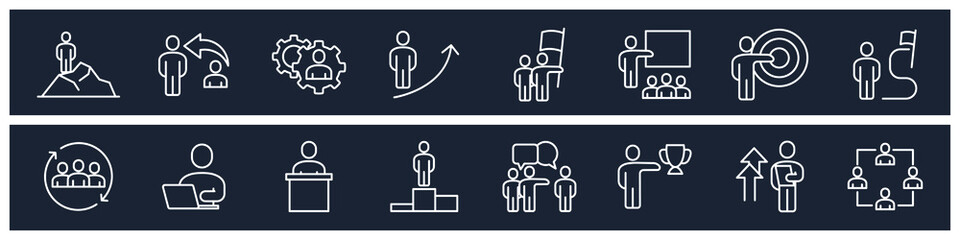 set of Business People elements symbol template for graphic and web design collection logo vector illustration