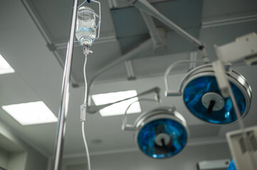 Liquid bottle. Solution for intravenous drip injection