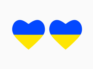 Ukraine love flag white background-(2)
