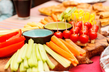 Gourmet Vegetable Platter on Party Buffet Table