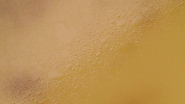 Close up of homemade bone broth, slow motion