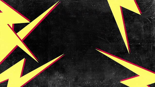 Yellow thunderbolts with grunge texture, abstract grunge, hipster and retro style background
